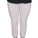 Emma Half Elasticated Comfortable Summer Trousers in WHITE