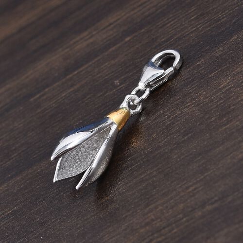Snowdrop January Birth Flower Charm in Platinum and Gold