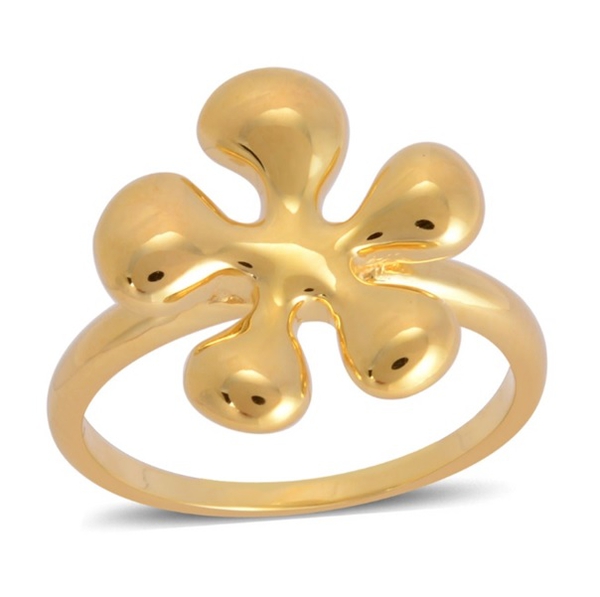 Lucy Q Splash Ring in Yellow Gold Plated Sterling Silver