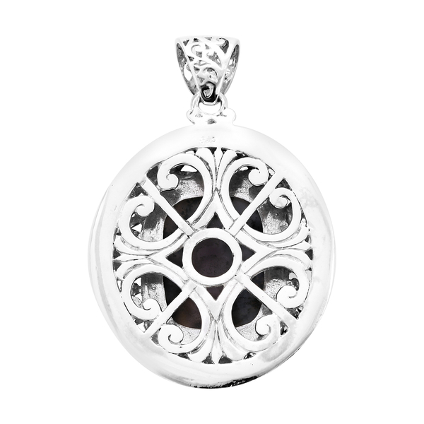 Royal Bali Collection -Dendritic Agate Cabochon Pendant in Sterling Silver 27.11 Ct, Silver Wt 17.03 Gms
