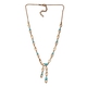 Designer Inspired- Arizona Sleeping Beauty Turquoise and Natural Cambodian Zircon Necklace (Size 18) in Gold Overlay Sterling Silver 4.57 Ct, Silver Wt. 15.42 Gms