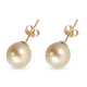 9K Yellow Gold Golden South Sea Pearl Stud Earrings