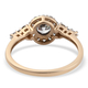 LIMITED EDITION- Lustro Stella - 9K Yellow Gold Ring Made with Finest CZ 1.32 Ct.