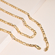 Maestro Collection - 9K Yellow Gold Diamond Cut Figaro Necklace (Size - 24) With Lobster Clasp, Gold Wt. 11.70 Gms