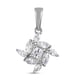 Lustro Stella Platinum Overlay Sterling Silver Pendant Made with Finest CZ 1.76 Ct.