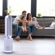 All Seasons 5 in 1 Electric Bladeless Heater/Fan with Remote Control, Air Purifier with HEPA Filter (86Cm) - White & Silver