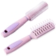 5 Piece Set - Hair Brushes (Includes 1 Flat Comb, 1 Flat Modelling Brush, 1 Roll Modelling Brush, 1 Massage Brush) and 1 Mirror - Light Purple