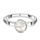 Artisan Crafted Polki Diamond Ring (Size N) in Platinum Overlay Sterling Silver 0.25 Ct.