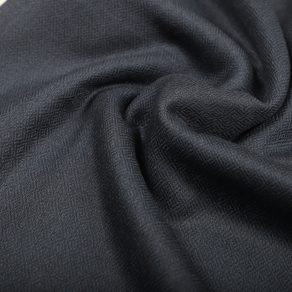 100% Cashmere Wool Dark Grey Colour Shawl (Size 190x70 Cm)