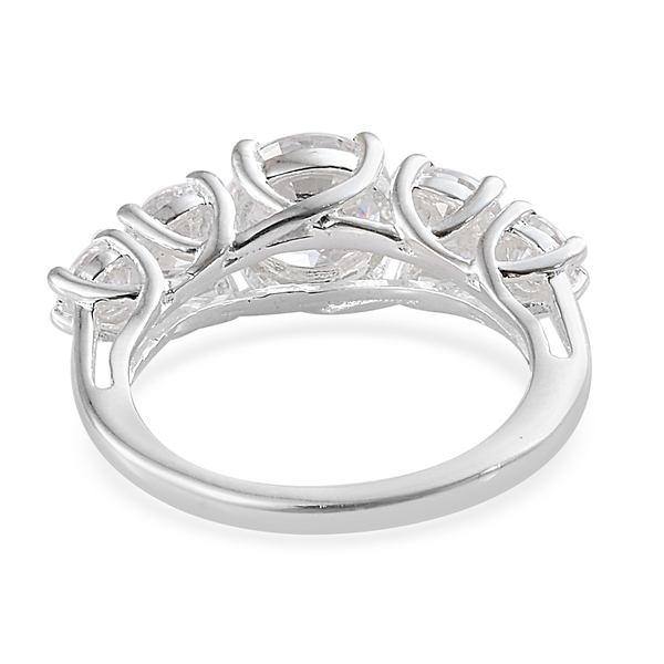 Lustro Stella -Sterling Silver (Rnd) Ring Made with Finest CZ