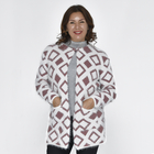 Tamsy Square Pattern Coatigan with Pockets (OneSize, 8-22) - White
