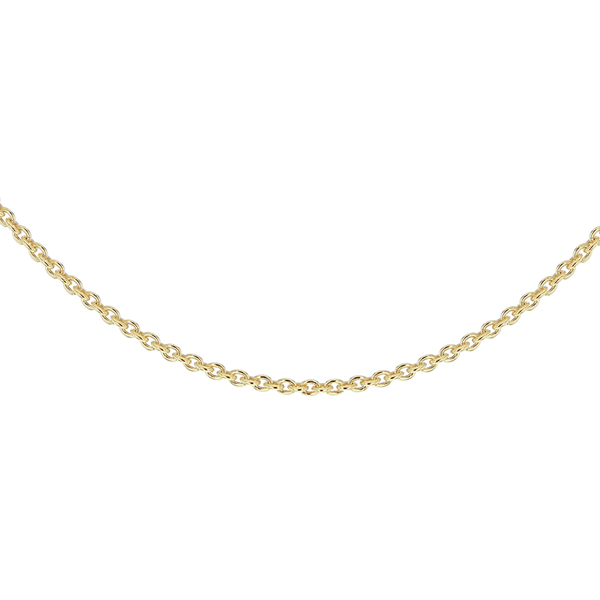14K Gold Overlay Sterling Silver Rolo Chain (Size 24) With Spring Clasp.
