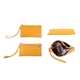 Sencillez 100% Genuine Leather RFID Snake-Skin Embossed Clutch Bag in Mustard