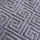 New Arrival 3 Piece- Super Luxurious Velvet Style Quilt and Pillowcases (Size 235 Cm) - Grey