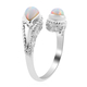 Ethiopian Welo Opal Bypass Ring in Sterling Silver 1.40 Ct