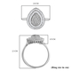 9K White Gold SGL Certified Diamond (I3/G-H) Cluster Ring 0.52 Ct.