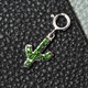 Sundays Child - AA Chrome Diopside Cactus Charm in Platinum Overlay Sterling Silver