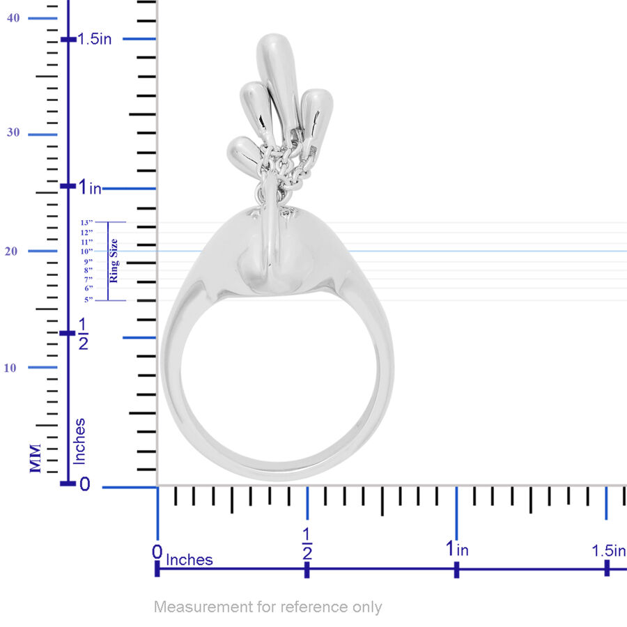LucyQ Drip Together Ring in Sterling Silver 7.85 Gms.