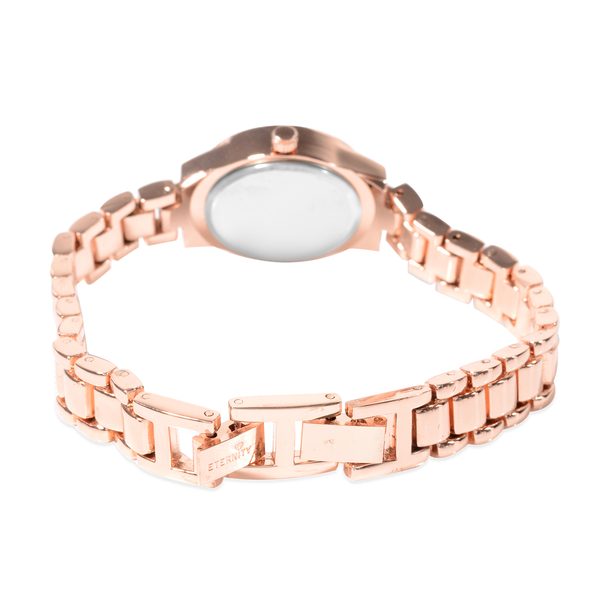 ETERNITY Crystal Studded Ladies Watch in Rose Gold Tone