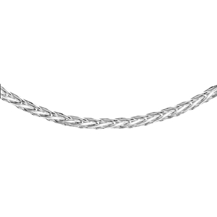 Italian Close Out - Sterling Silver Spiga Chain (Size - 20) With Lobster Clasp, Silver Wt. 11.00 Gms