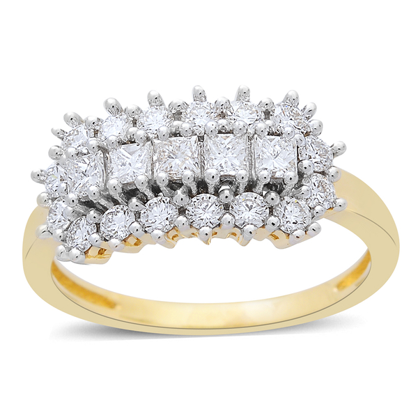 ILIANA 1 Carat Diamond Ring in 18K Yellow Gold 4 Grams IGI Certified SI GH
