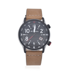 Columbia Outbacker Black 3-Hand Date Camel Leather Watch