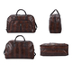Croc Pattern Middle Travel Bag with Shoulder Strap (Size 55x20x34 Cm) - Brown