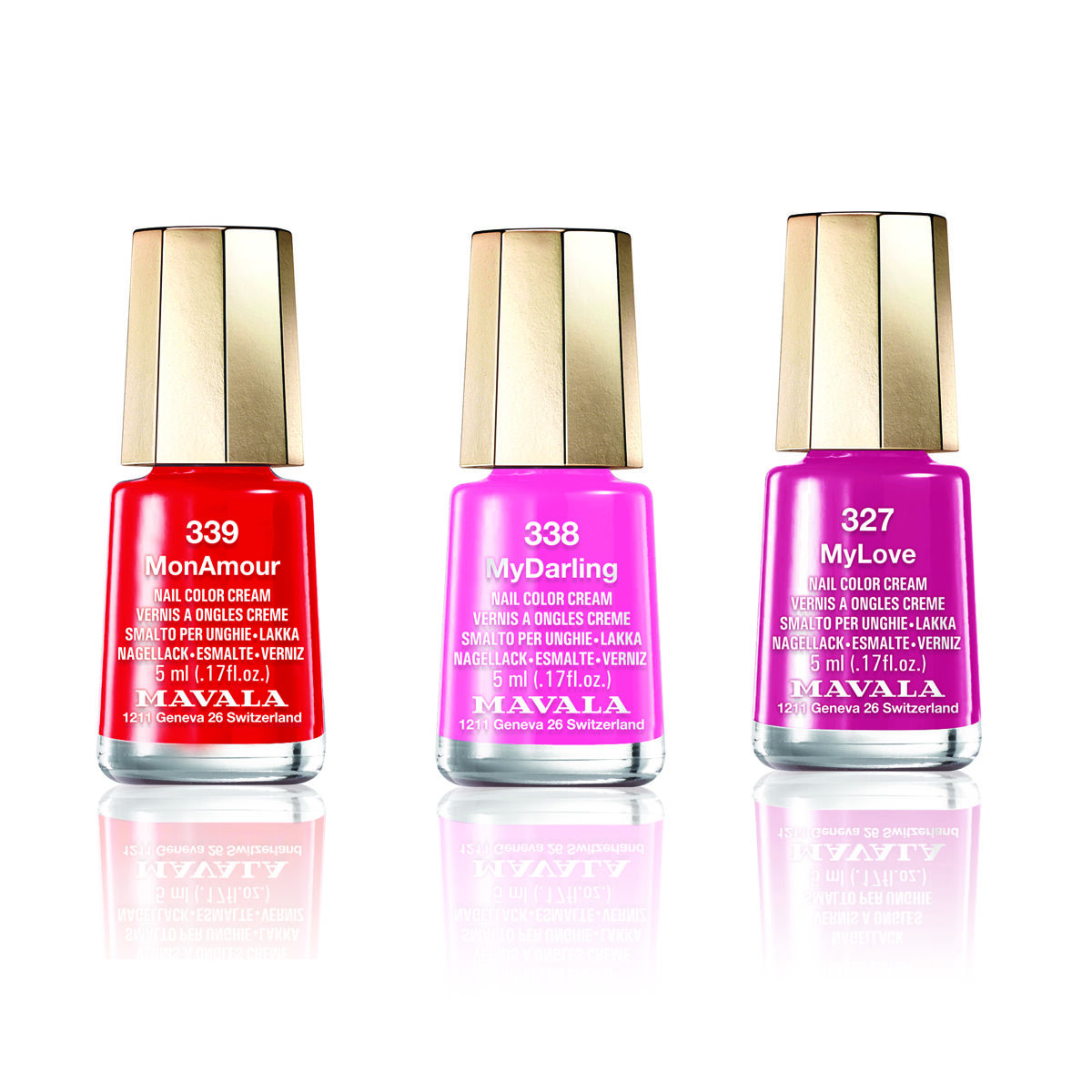 MAVALA- 3 pcs -Classic style-  MonAmour 339, My Darling 338 and My Love327