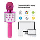 TV Special - Wireless Rechargable Karaoke Microphone with Bluetooth Speaker (Size 23 Cm) - Pink