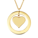 Heart Necklace (Size - 20) in Yellow Gold Tone