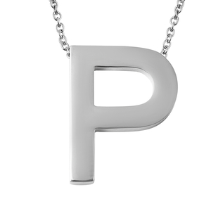 Initial P Necklace (Size - 20) in Stainless Steel