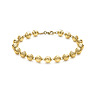 Diamond Cut Ball Bead Chain in 9K Yellow Gold 15.60 Grams 22 Inch