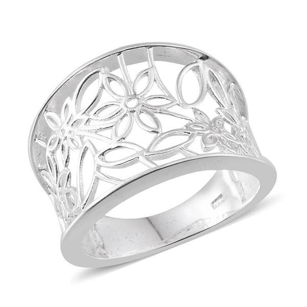 Sterling Silver Floral Ring, Silver wt 4.20 Gms.