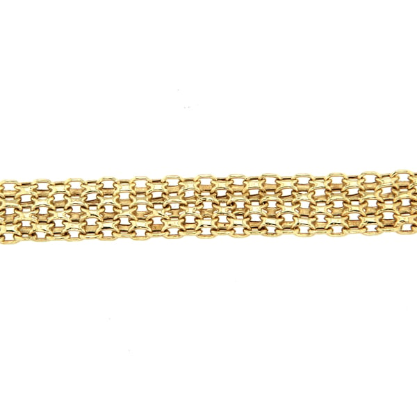 9K Yellow Gold Bismark Bracelet (Size 7.5) with Senorita Clasp, Gold wt 5.60 Gms