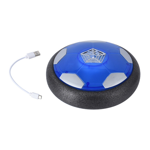 Colour Changing LED Light Hover Ball (Size 18x18 Cm) - Black, Blue & Silver