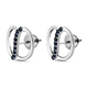 RHAPSODY 950 Platinum AAAA Blue Ceylon Sapphire Earrings with Screw Back