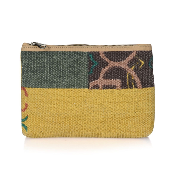 Multi Colour Bag Made with Kilim Rugs (Size 23.5x17.5 Cm)