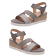 Lotus Ashlyn Open Toe Wedge Sandals (Size 3) - Grey