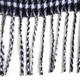 Houndstooth Pattern Knit Scarf with Tassels (Size-190x68 Cm) - Black