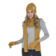 3 Piece Set - 100% Acrylic Knitted Scarf (Size 198x28Cm), Hat (Size 22x15Cm) and Gloves (Size 21x6Cm) - Camel