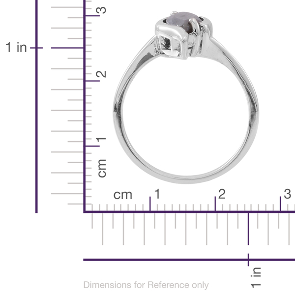 Natural Silver Sapphire (Mrq) Solitaire Ring in Rhodium Plated Sterling Silver 2.000 Ct.