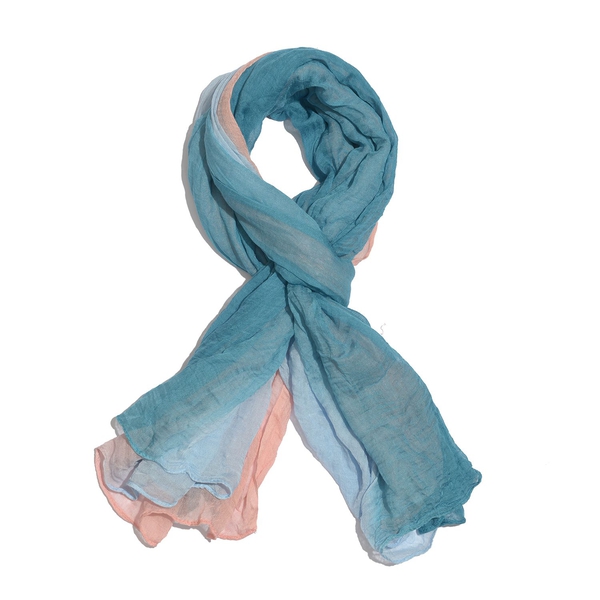 100% Modal Blue and Pink Colour Ombre Scarf (Size 170x100 Cm)
