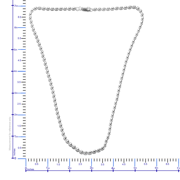 Close Out Deal-Sterling Silver Bead Necklace (Size 20), Silver wt 19.00 Gms.