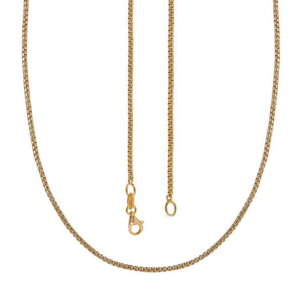 9K Yellow Gold Box Belcher Necklace (Size - 20) with Lobster Clasp, Gold Wt. 3.19 Gms