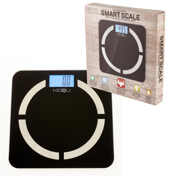 KeQu: Bluetooth Smart Scale (With IOS & Android App) (Size 30 Cm)