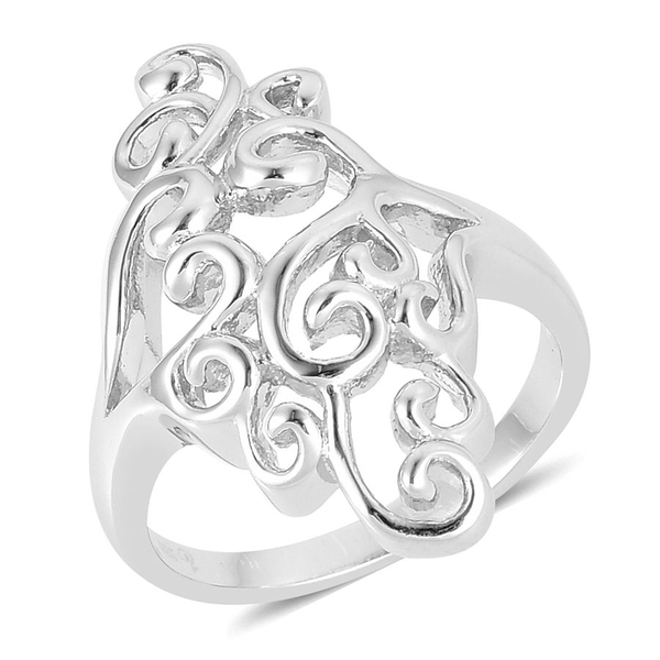 LucyQ Air Ring in Rhodium Plated Sterling Silver 6.94 Gms.