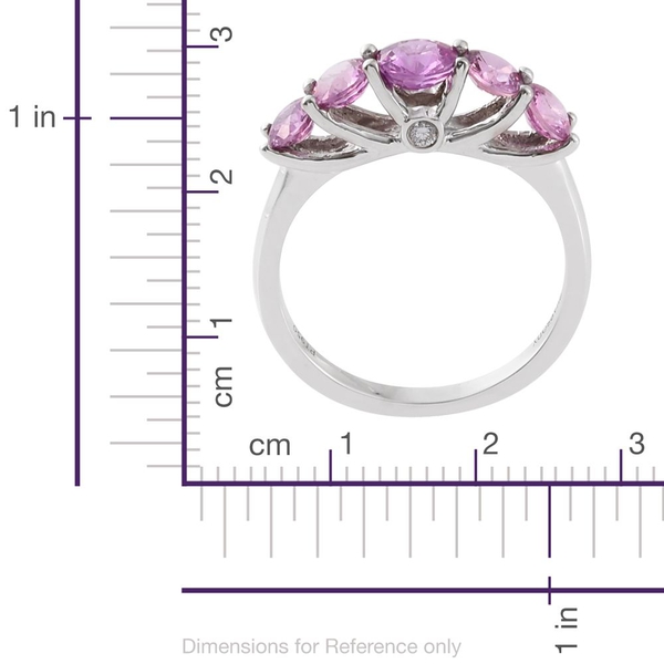 RHAPSODY 950 Platinum AAAA Pink Sapphire (Rnd), Diamond (VS/E-F) Ring 2.000 Ct.