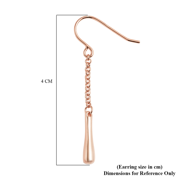 LucyQ Drip Collection - Hook Earrings in Rose Gold Overlay Sterling Silver