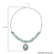 Amazonite Necklace (Size -  18 With 2 Inch Extender) in Silver Tone 129.00 Ct.