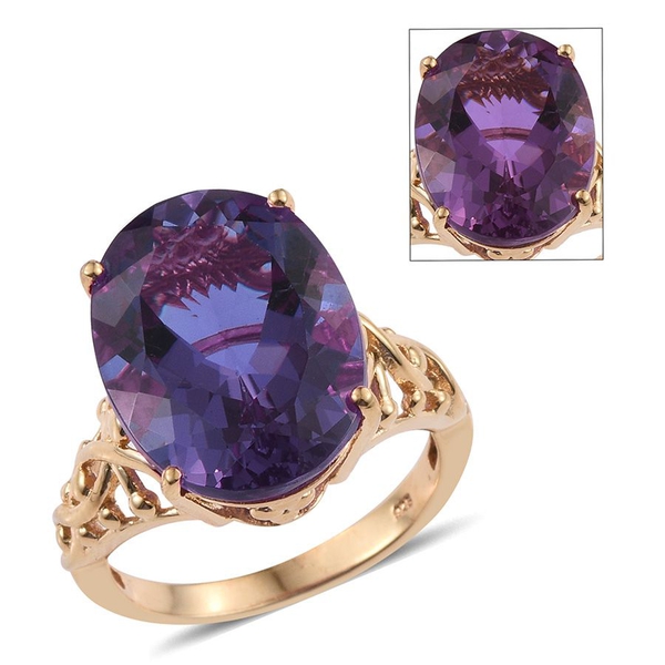 Lavender Alexite (Ovl) Ring in 14K Gold Overlay Sterling Silver 17.000 Ct.